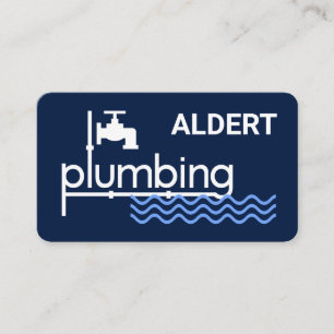 Plumbing Faucet Signage Leaking Water Business Card