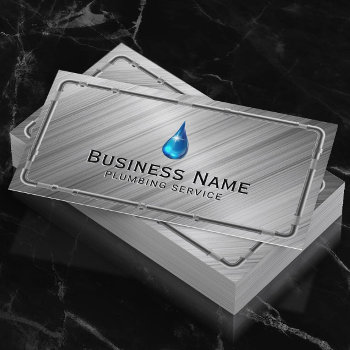 Plumbing Faux Metallic Pipes Pro Repair Service  Business Card by cardfactory at Zazzle
