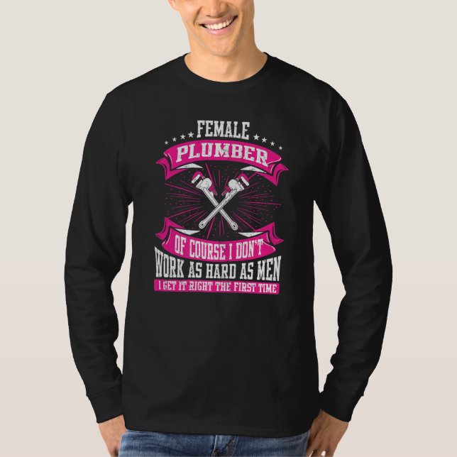 Plumbing Female Plumber T-Shirt (Front)
