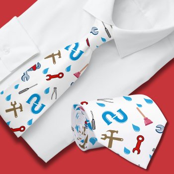 Plumbing Fixture And Hardware Pattern Dad Tie by MommyFavourite at Zazzle
