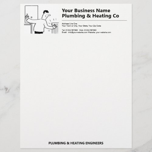 Plumbing  Heating Company Letterhead