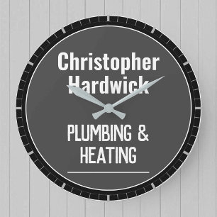 Plumbing & Heating Office Wall Clock
