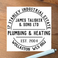 Plumbing & Heating Rubber Stamp