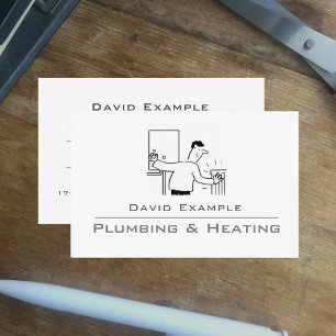Plumbing & Heating with Illustration Business Card