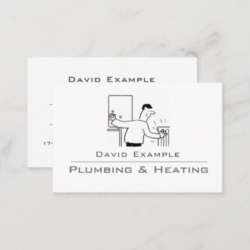 Plumbing  Heating with Illustration Business Card