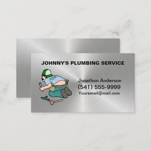Plumbing Maintenance Service Guy Business Card