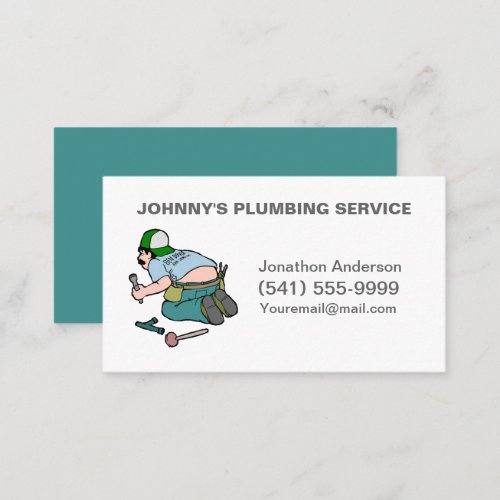 Plumbing Maintenance Service Guy Business Card