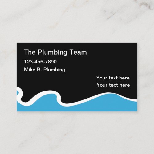 Plumbing Modern Water Theme Business Card