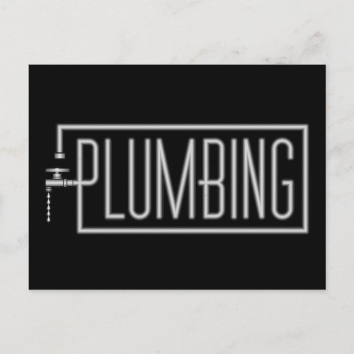 Plumbing _ Pipes and Dripping Facet Postcard