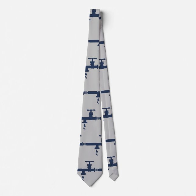 Plumbing Profession Dad Gift Neck Tie (Front)