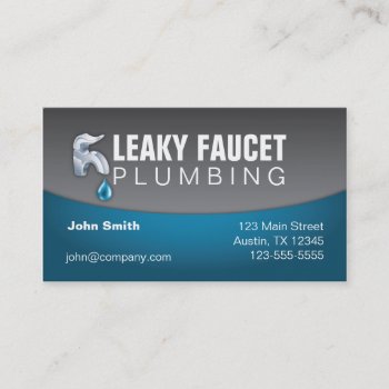 Plumbing Professional Business Card by wrkdesigns at Zazzle