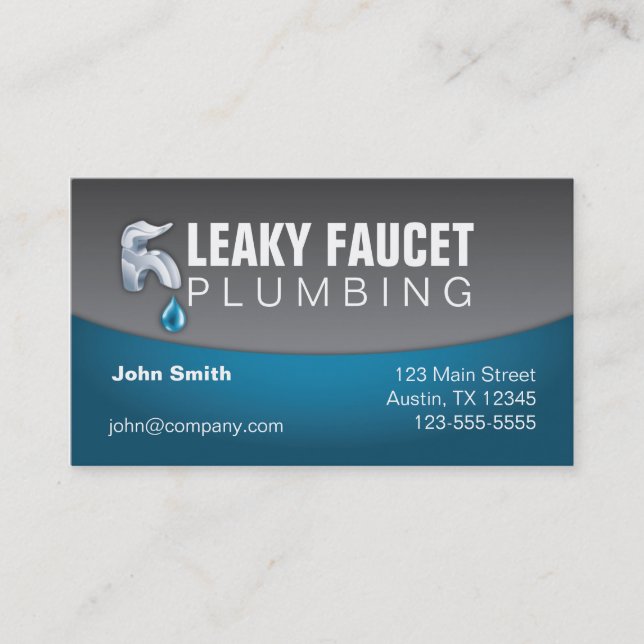 Plumbing Professional Business Card (Front)