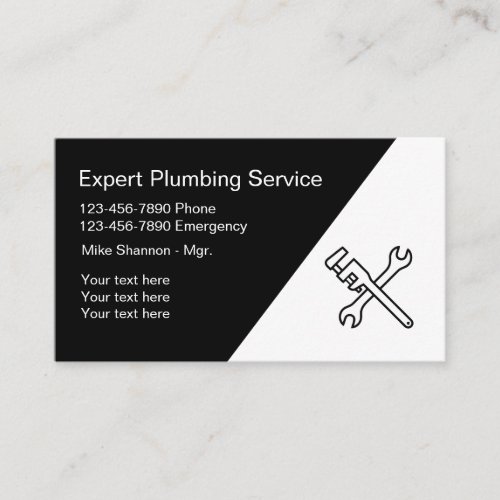 Plumbing Professional Design Business Card