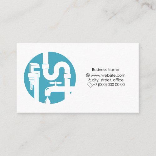 Plumbing repair and service business card