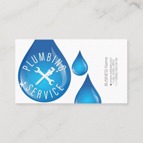 Plumbing repair and service unique business card