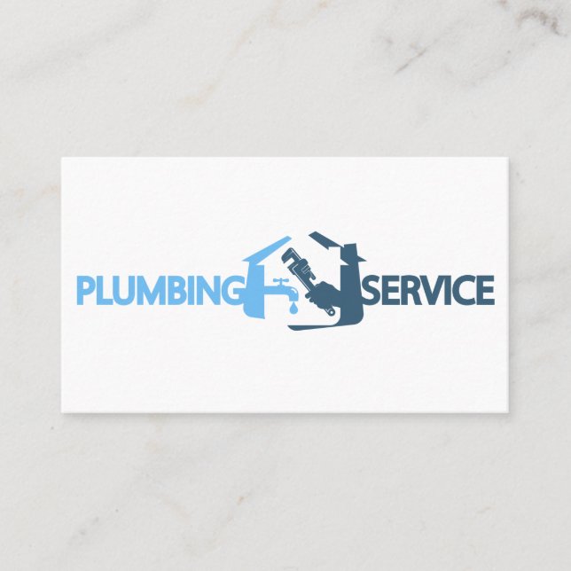 Plumbing service and repair business card (Front)