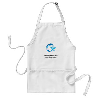 Plumbing Service Blue Water Drop Logo Plumber Adult Apron