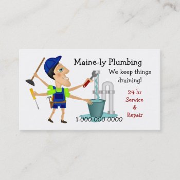 Plumbing Service Business Card by PeppersPolishMafia at Zazzle