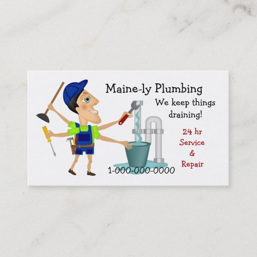 Customizable Plumbing Service Business Card Template