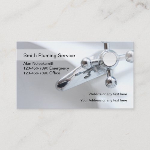 Plumbing Service Business Cards