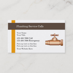 Plumbing Service Business Cards