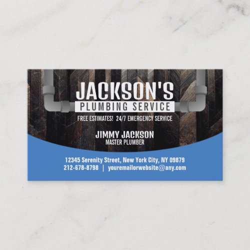 Plumbing Service Business Cards with slogan