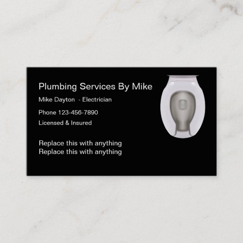 Plumbing Service Toilet Image Business Card