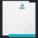 Plumbing Service Water Drop Logo Plumber Business Letterhead<br><div class="desc">Plumbing Service Water Drop Logo Plumber, Create Your Own Products, minimalist style which can be easily updated with your Photo and text. you'll remove change and customize background colors, If you need any help personalizing this product, please contact me using the message button below and I will be happy to...</div>