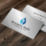 Plumbing Service Water Drop Tool Logo Metal Business Card