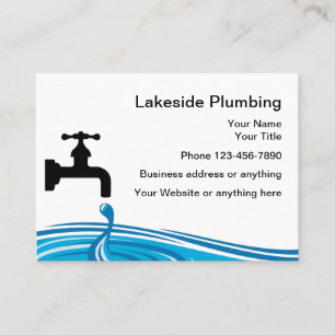 Plumbing Service Water Leak Graphic Business Card