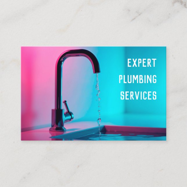 Plumbing Services Business Card (Front)