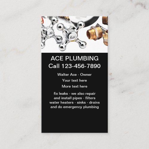 Plumbing Services Businesscards Business Card
