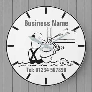 Plumbing Services Cartoon Clock