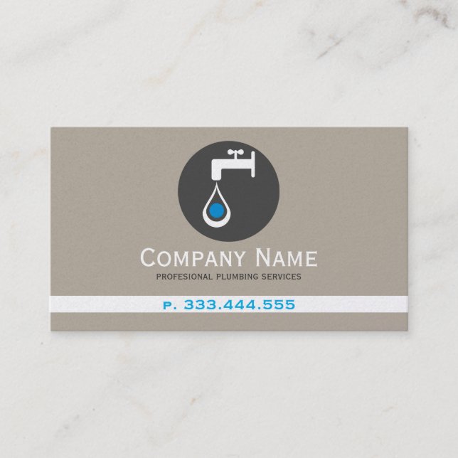 Plumbing Services Concept Illustration Business Card (Front)