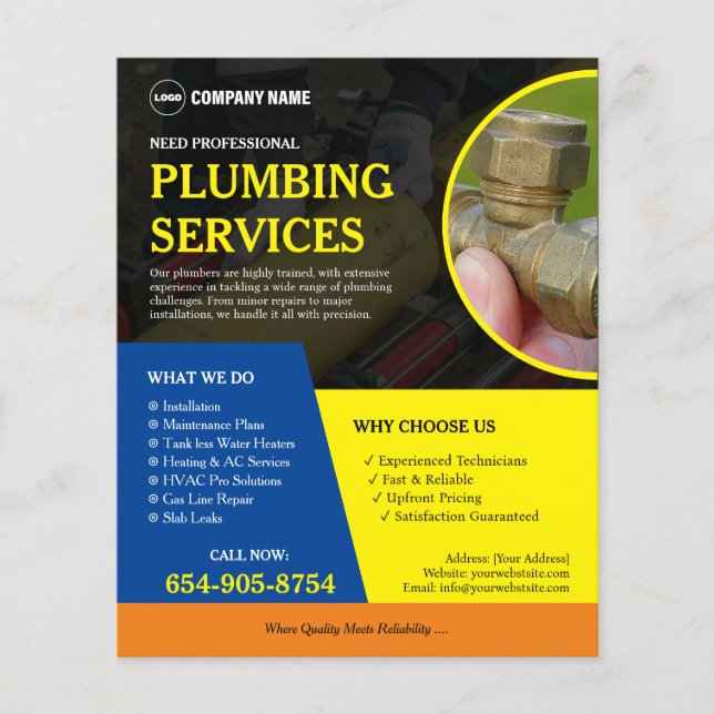 Plumbing Services Custom  Flyer (Front)