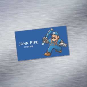 plumbing services logo business card magnet