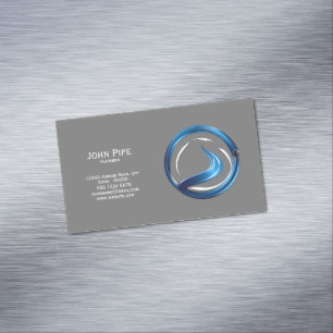 plumbing services logo business card magnet