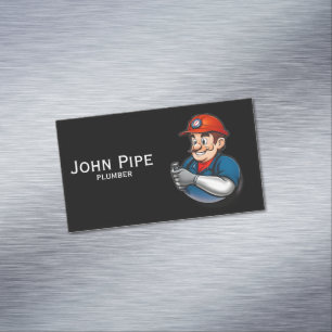 plumbing services logo business card magnet