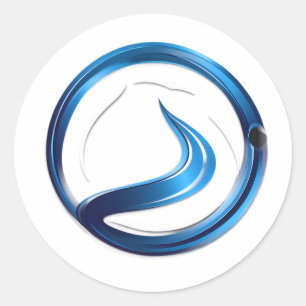 plumbing services logo classic round sticker
