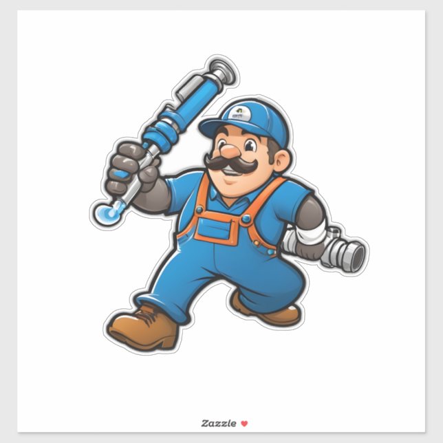 plumbing services logo sticker (Sheet)