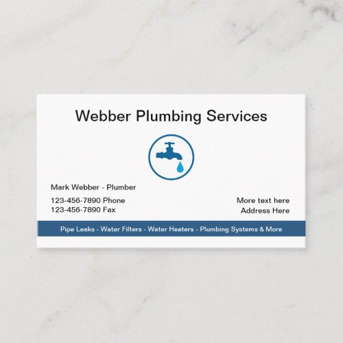 Plumbing Services Modern Logo Template Business Card