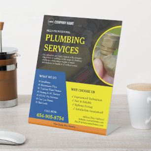 Plumbing Services Pedestal Sign