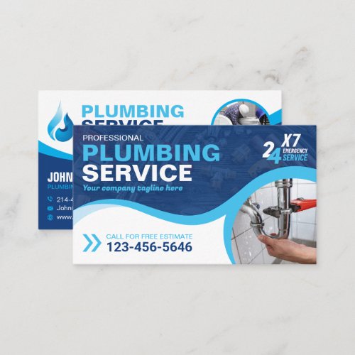 Plumbing services Plumber Plumbing and gas Logo Business Card