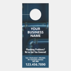 Plumbing Services - Small Business Plumber Modern Door Hanger