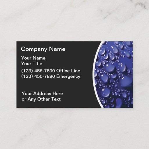 Customizable Plumbing Business Cards