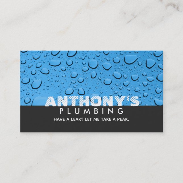 Plumbing Slogans Business Cards (Front)
