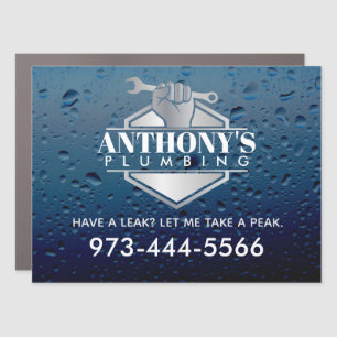 Plumbing Slogans Business Cards Car Magnet