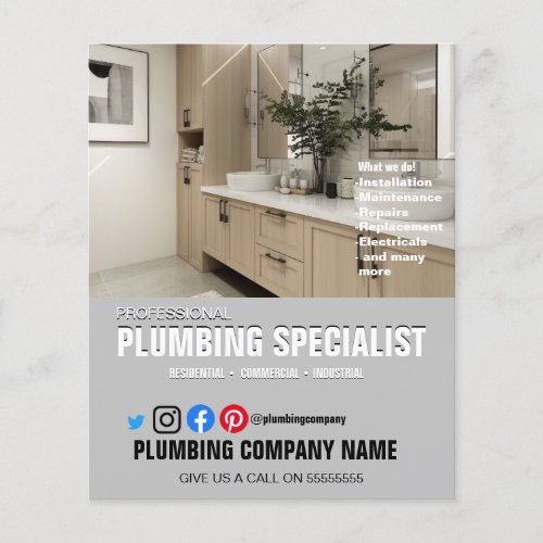PLUMBING SPECIALIST plumber kitchen bathroom Flyer