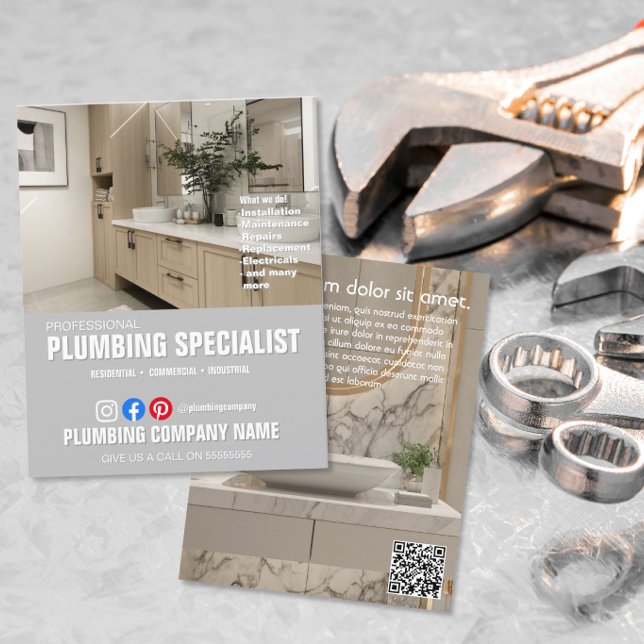 PLUMBING SPECIALIST plumber kitchen bathroom Flyer (Creator Uploaded)