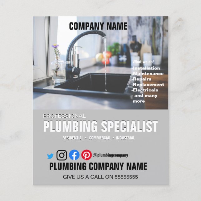 PLUMBING SPECIALIST plumber kitchen fitter Flyer (Front)